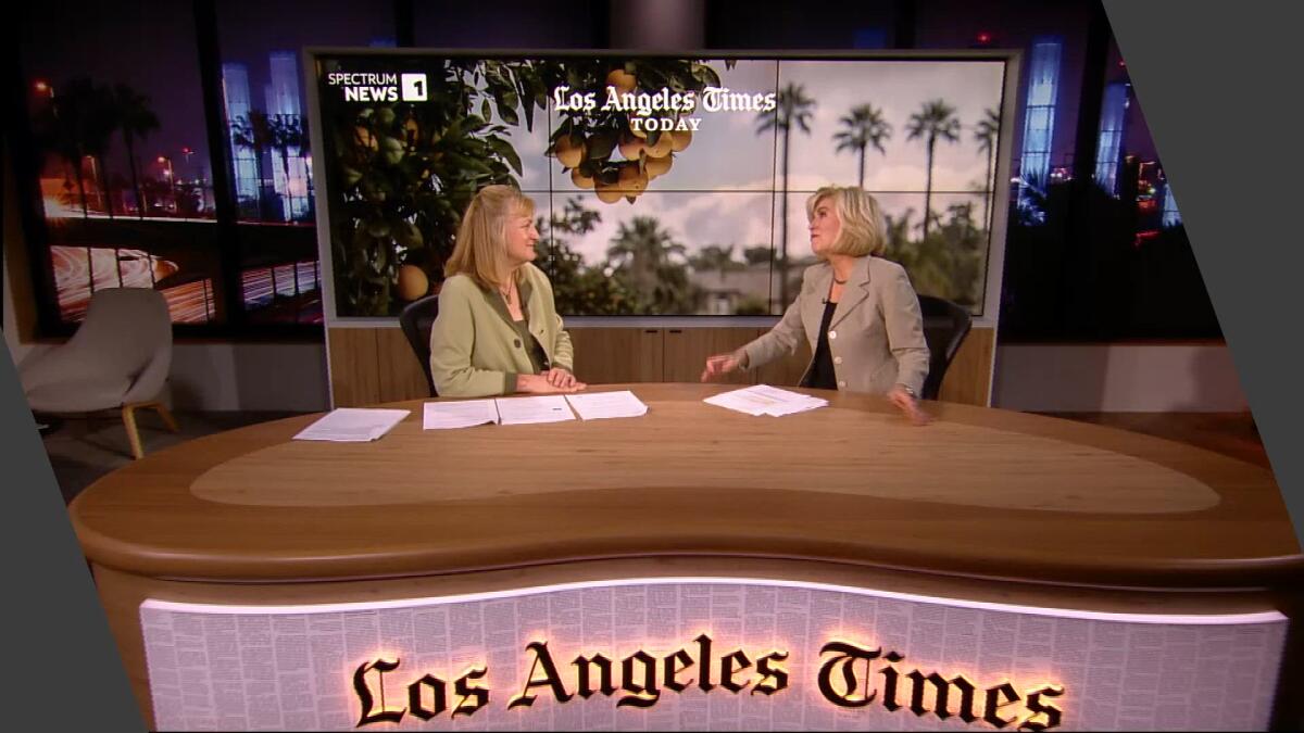 Jeanette Marantos appears on 'Los Angeles Times Today' with host Lisa McRee.