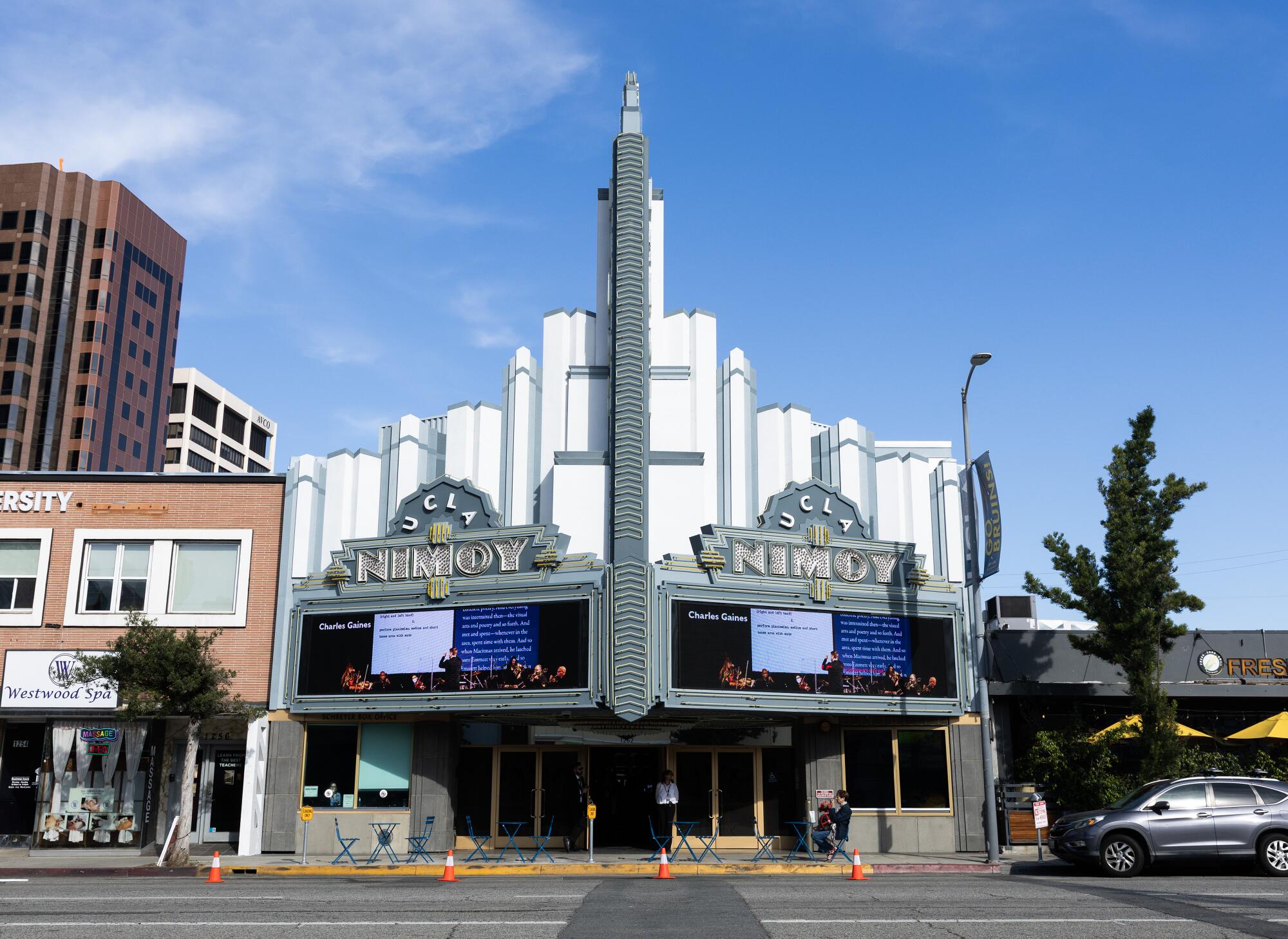 A view outside the UCLA Nimoy Theater