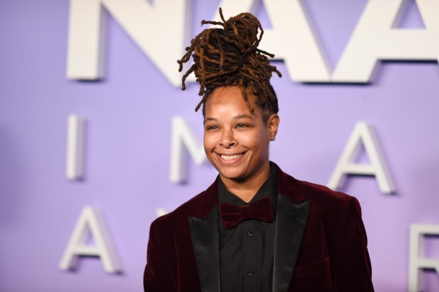 Chaunte Wayans arrives at the 56th NAACP Image Awards on Saturday, Feb. 22, 2025. Wayans will perform multiple stand-up shows this weekend in San Diego. (Photo by Richard Shotwell/Invision/AP)
