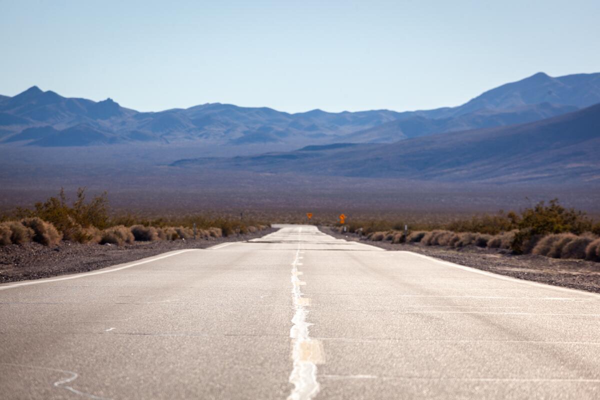 The stark solitude of California Highway 127.