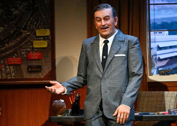 An Audio-Animatronics of Walt Disney greets visitors to the Main Street Opera House during "Walt Disney - A Magical Life" inside Disneyland on July 14, 2025, in Anaheim, CA. (Photo by Jeff Gritchen, Orange County Register/SCNG)