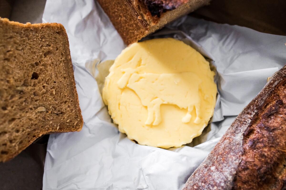 Eating David Wilcox's breads with salted beurre.