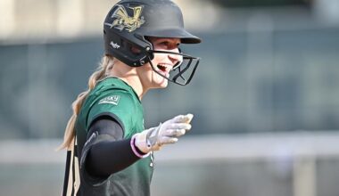 RAAB’S TWO-OUT, WALKOFF DOUBLE PROVIDES SOFTBALL’S 5-4 WIN OVER SOUTH DAKOTA