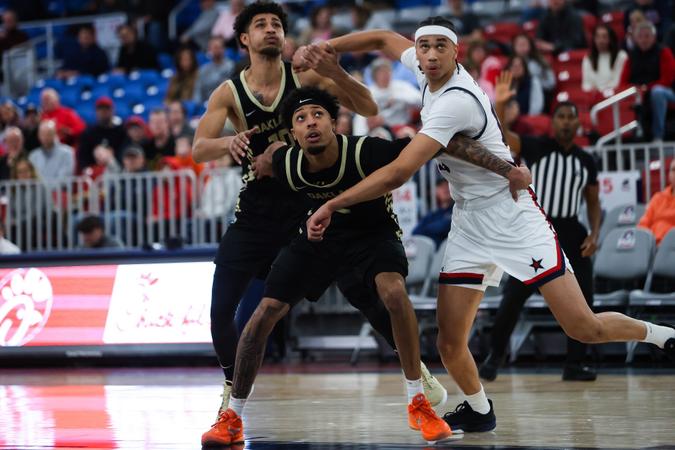 Colonials Pull Away Late; Oakland Drops at Robert Morris