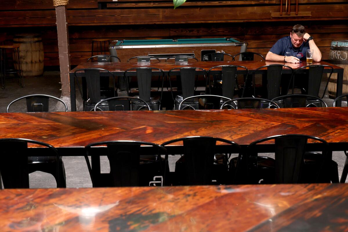 Boomtown Brewery in the Arts District in downtown Los Angeles on June 11, 2025.