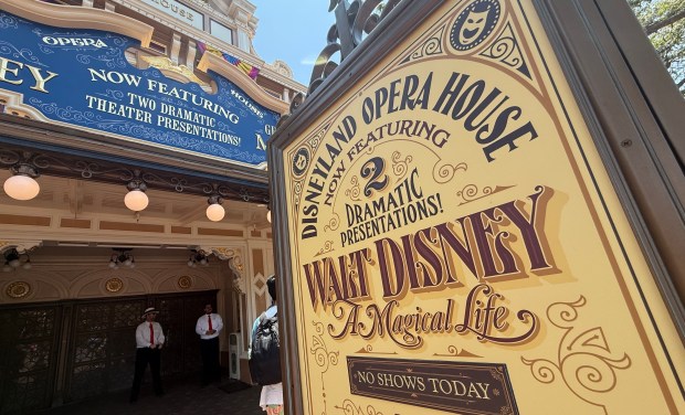 Walt Disney now she's top billing with Abraham Lincoln on the Main St., Opera House as Disney unveils ￼an Audio-Animatronics of Walt Disney during "Walt Disney - A Magical Life" inside Disneyland on July 14, 2025, in Anaheim, CA. ￼ (Photo by Jeff Gritchen, Orange County Register/SCNG)