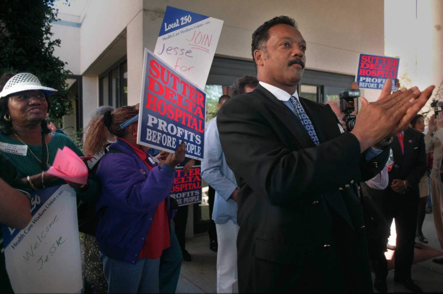 The Rev. Jesse Jackson stopped by Sutter Delta Hospital in...