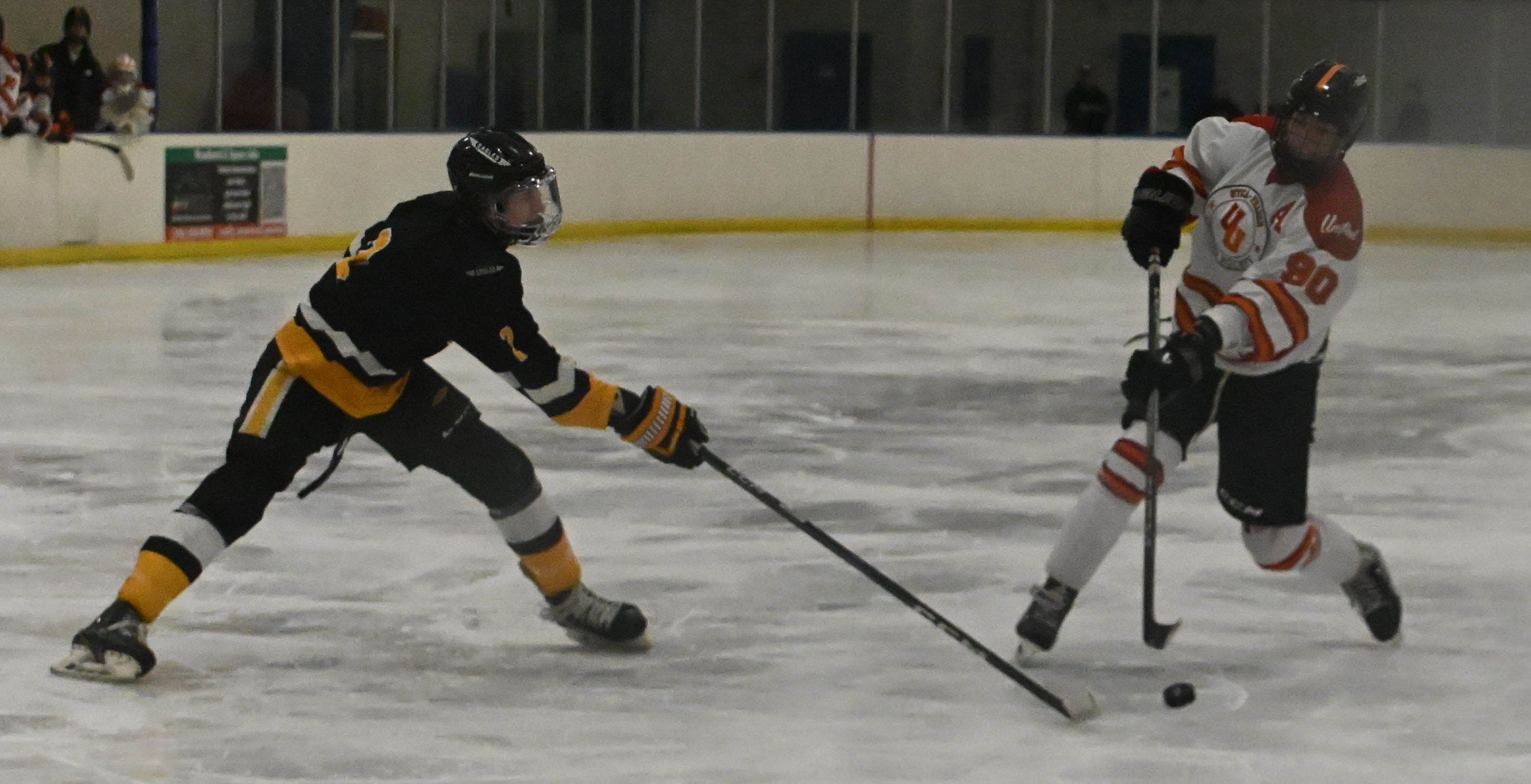 Utica-Fraser United's Lucas Beels winds up this shot against the...