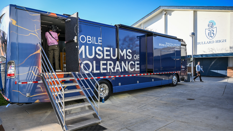 Mobile Museum of Tolerance at Roosevelt High Fresno