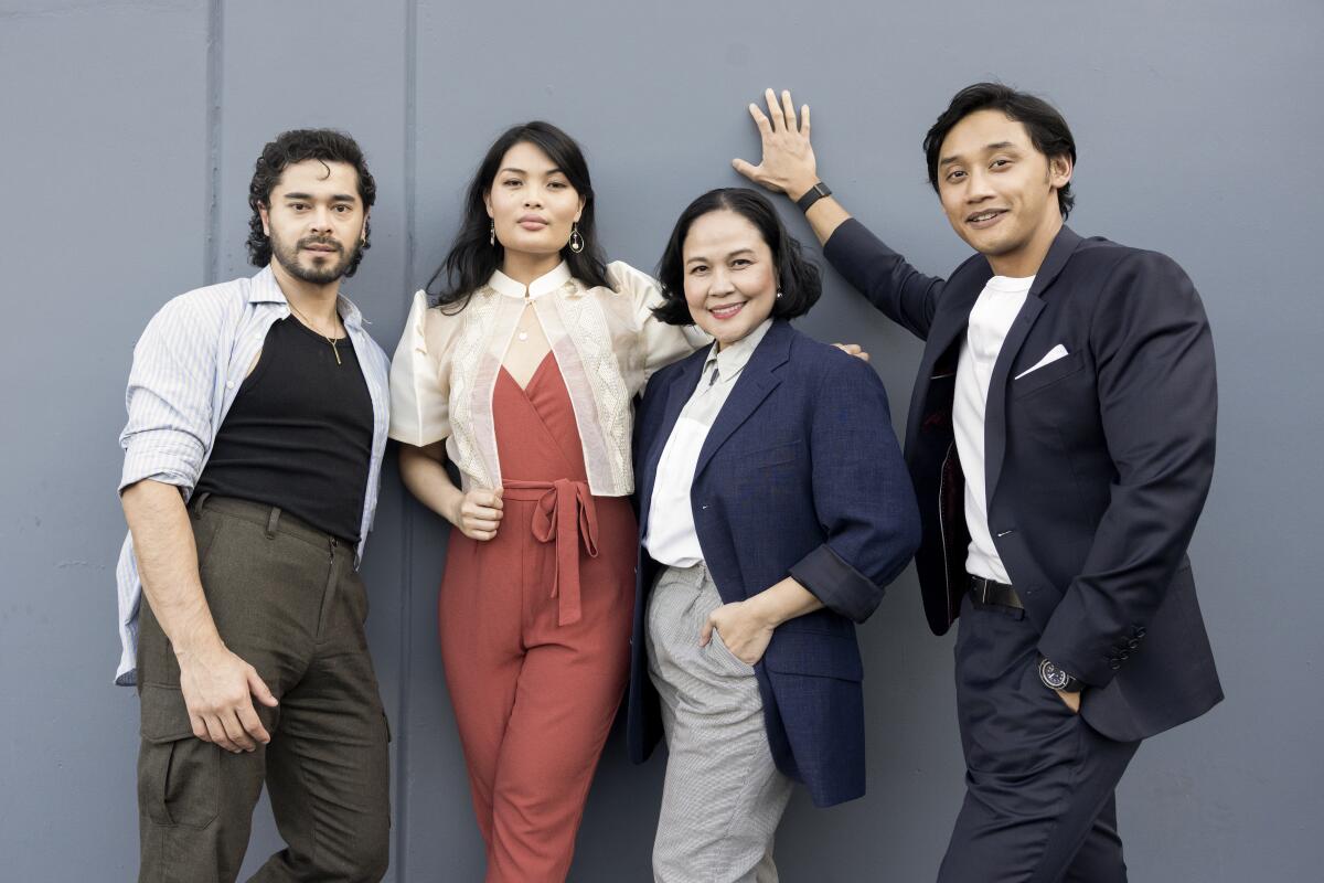 Left to right, cast members Chris Renfro, Reanne Acasio, Joan Almedilla and Joshua Dela Cruz.