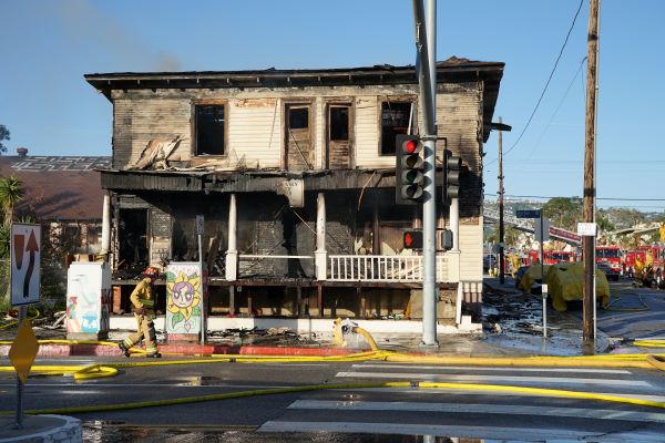 Vacant San Pedro Church Building Burns as Site Awaits Housing Project -