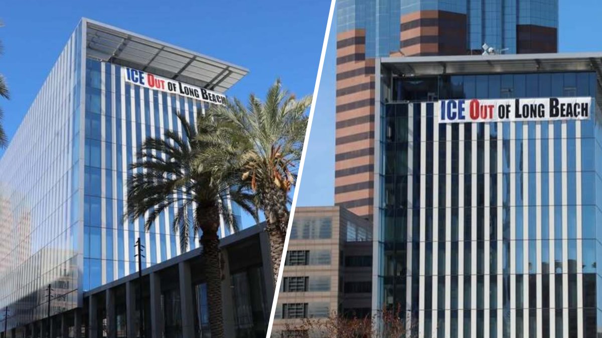 Banner at Long Beach City Hall signals solidarity with immigrant community – NBC 7 San Diego