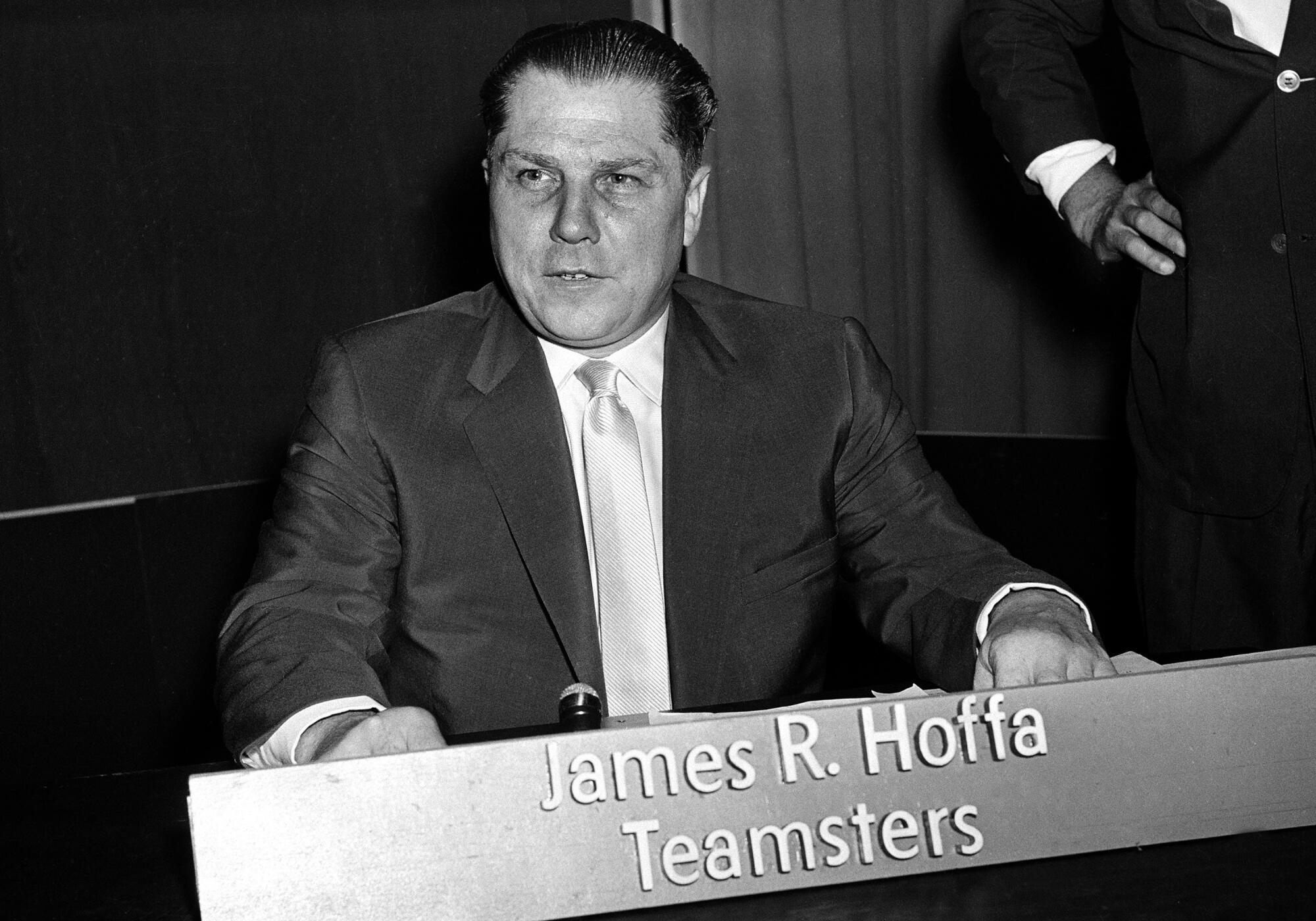 Teamsters Union president Jimmy Hoffa in Washington on July 26, 1959. 