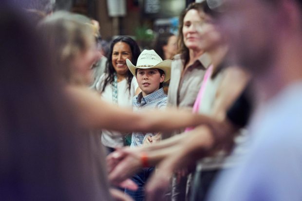 Dancers of all stripes and skill participate in the Dare to be Square festival at Ashkenaz Music and Dance Community Center in Berkeley, CA on Saturday, November 8, 2025. A popular form of dancing in the Bay Area, the festival brings people from all over the country. (Don Feria for Bay Area News Group)