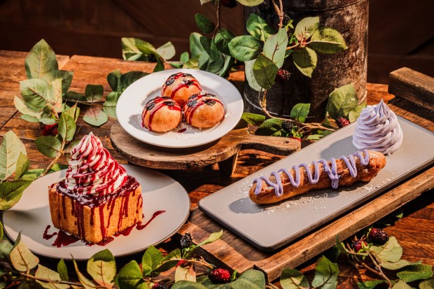 Knott's Boysenberry Festival Tasting Card menu items available at Ghost Town Grub. (Courtesy of Knott's Berry Farm)