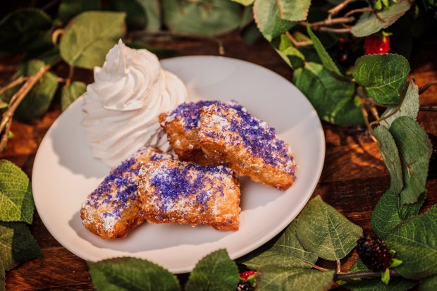Knott's Boysenberry Festival A La Carte menu items available at Gourmet Churro Factory. (Courtesy of Knott's Berry Farm)
