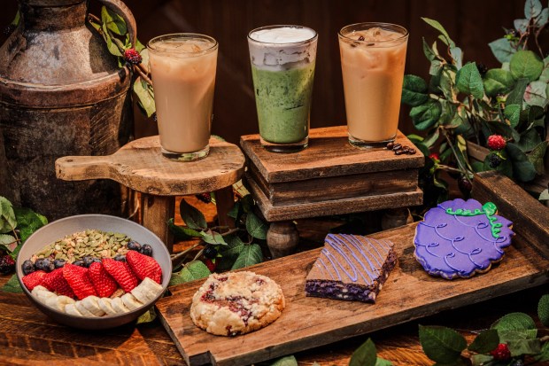 Knott's Boysenberry Festival A La Carte menu items available at Charleston Circle Coffee. (Courtesy of Knott's Berry Farm)