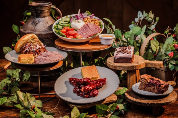 Knott's Boysenberry Festival A La Carte menu items available at Boardwalk BBQ. (Courtesy of Knott's Berry Farm)