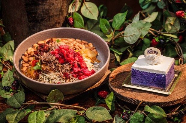 Knott's Boysenberry Festival A La Carte menu items available at Casa California. (Courtesy of Knott's Berry Farm)