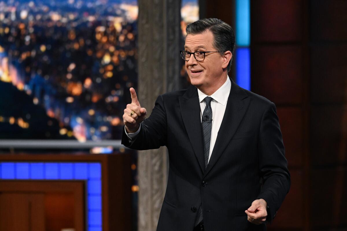 "The Late Show with Stephen Colbert " on July 23, 2024.