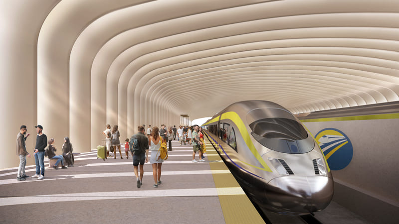 CA high speed rail station rendering.