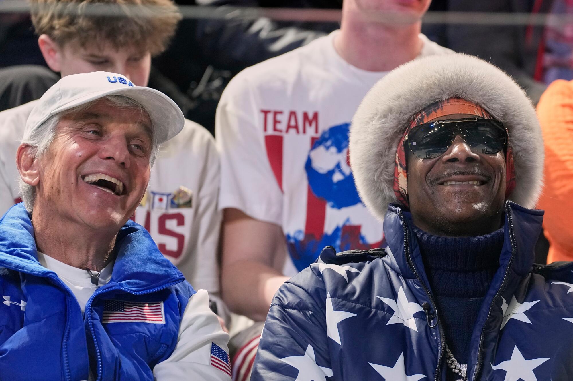 Snoop Dogg and five-time Olympic gold medallist former speed skater Eric Heiden.