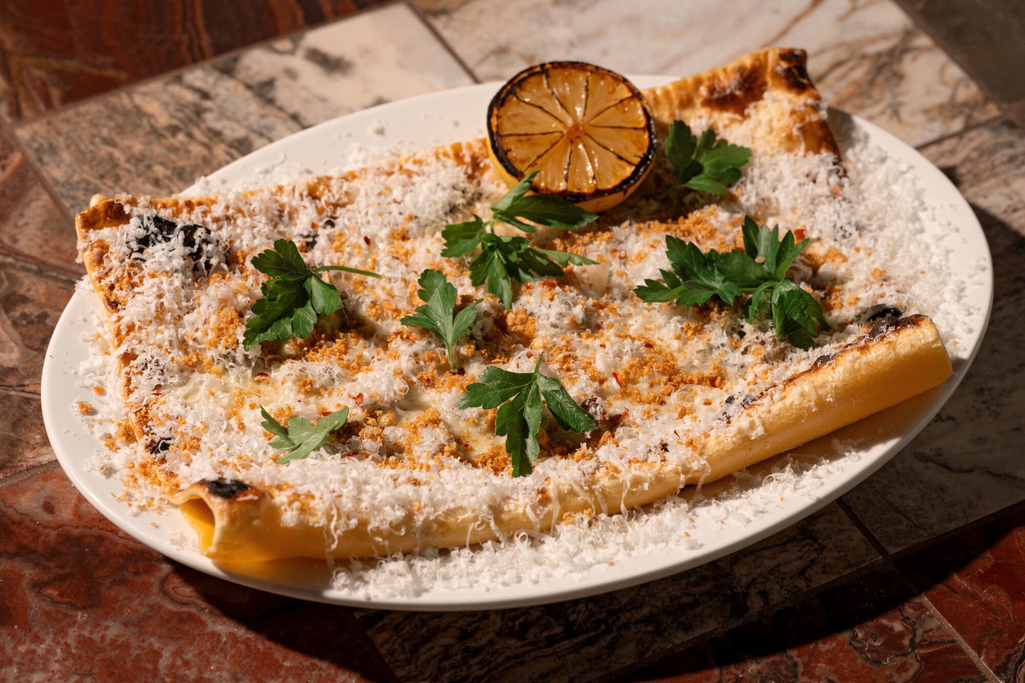 Two Sheet Vongole at Hermon's in Los Angeles on Saturday, February 7, 2026 (Ron De Angelis / For The Times)