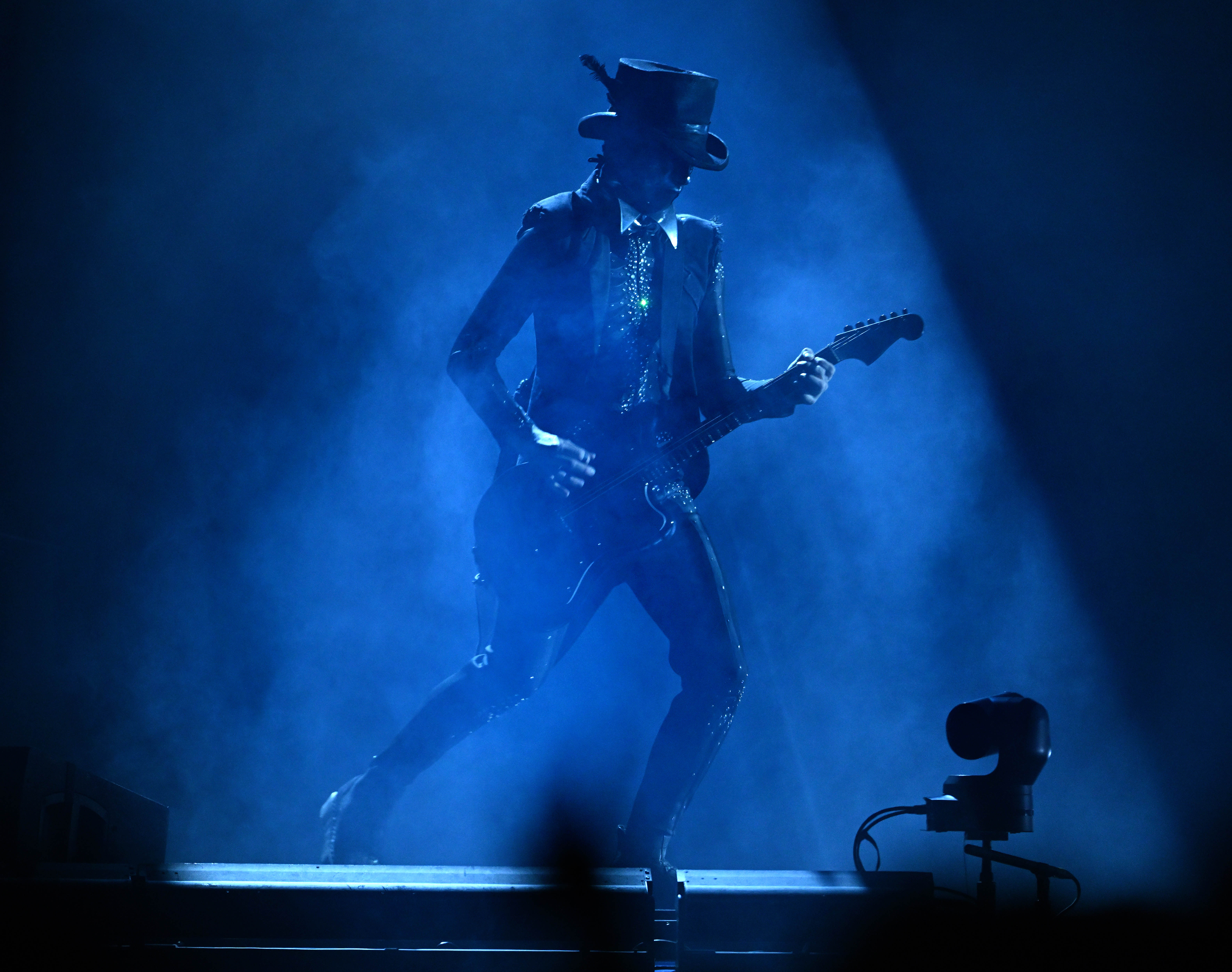 The Swedish rock band Ghost performs on February 22, 2026,...