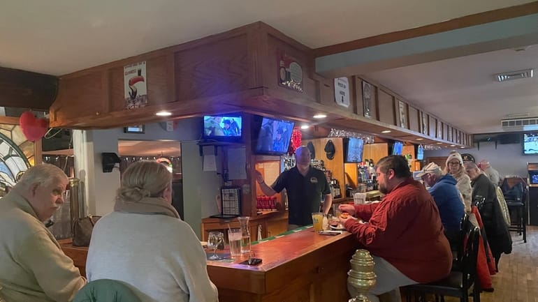 Business was brisk Sunday afternoon at Our Town Grille in Malverne.