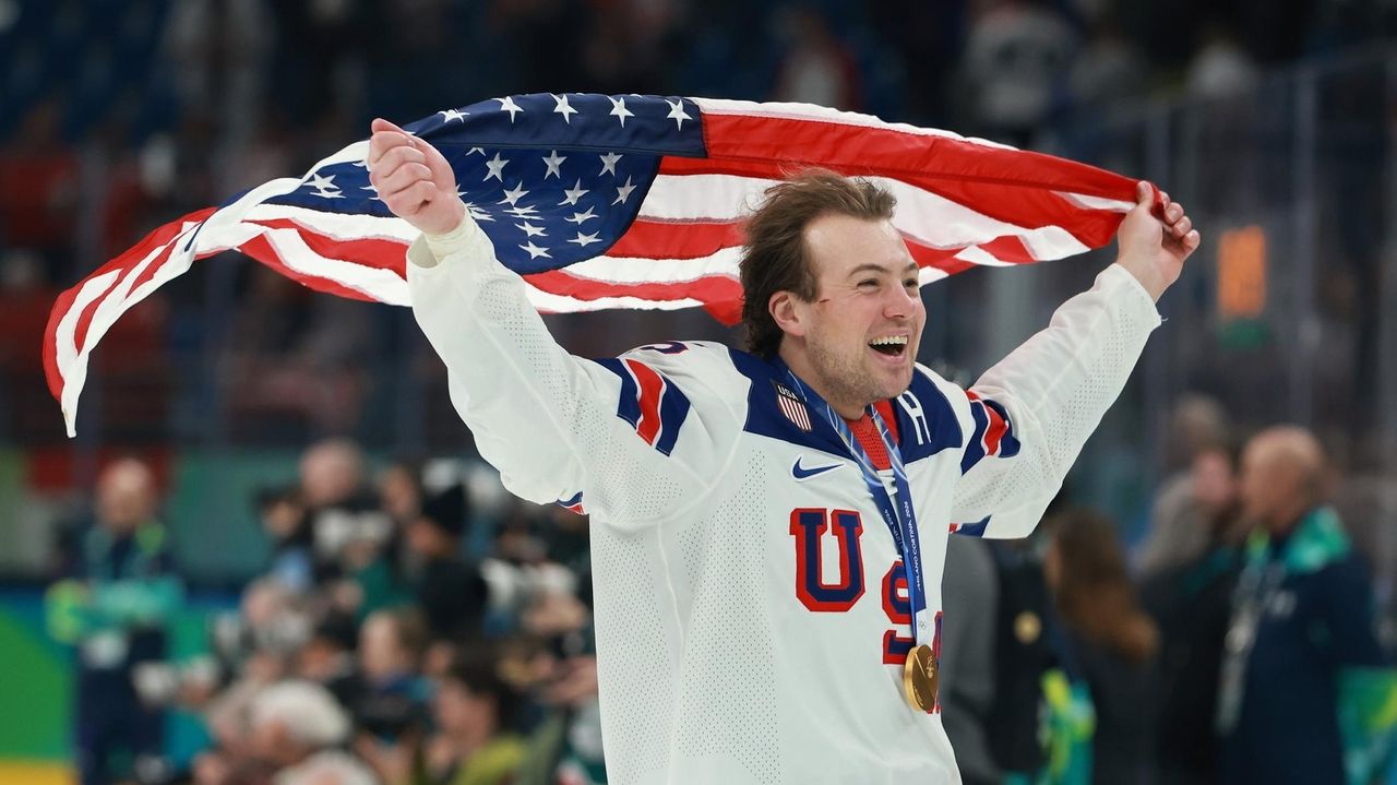 Charlie McAvoy brings Long Beach to Italy as friends and family follow his gold run for U.S. hockey