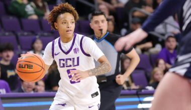 Phoenix, AZ   Feb.121  2026:  Then Lopes to Utah State 63-43 at Global Credit Union Arena.    David Kadlubowski/GCU