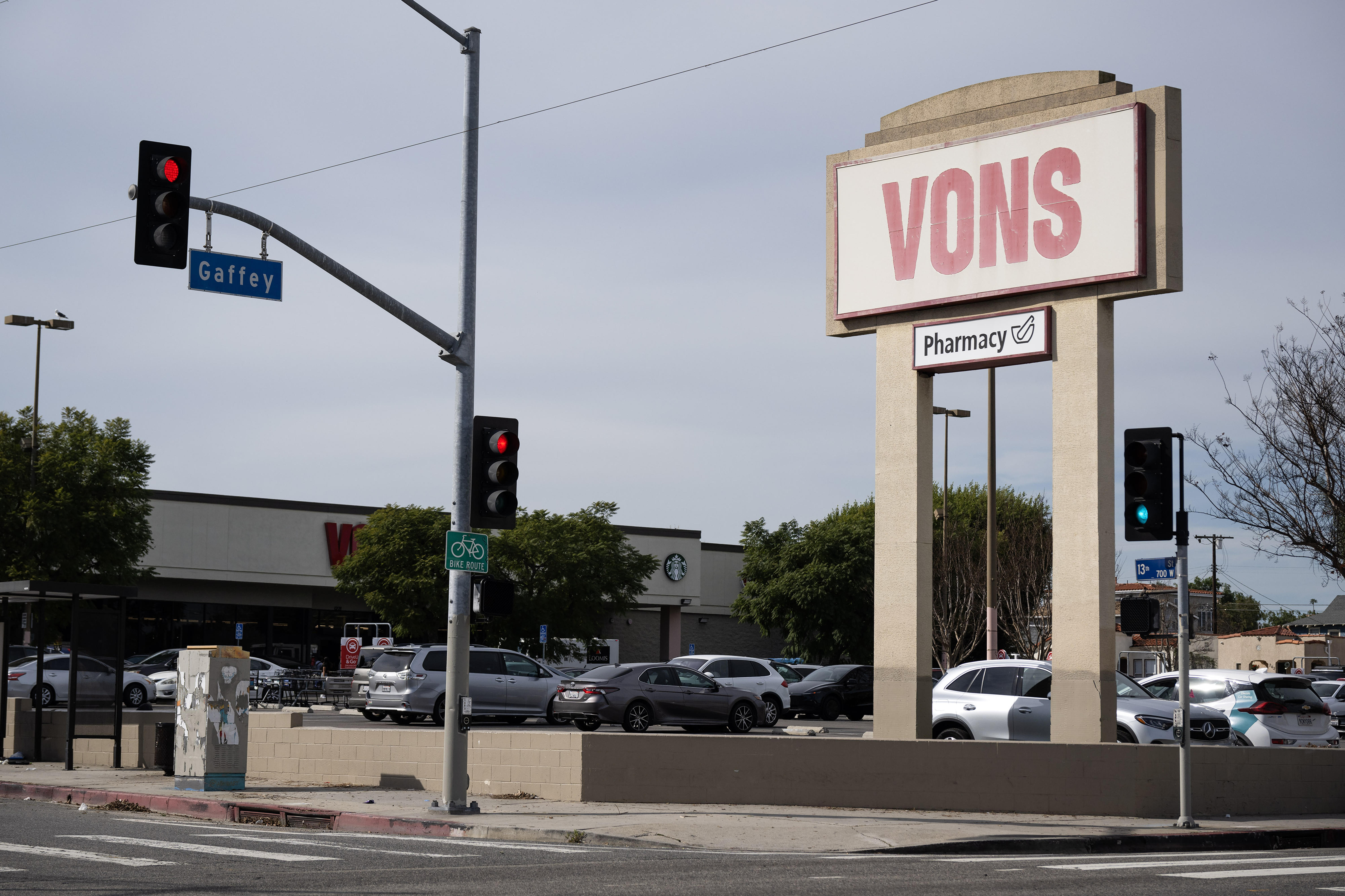 The Vons grocery store on Gaffey Street in San Pedro...