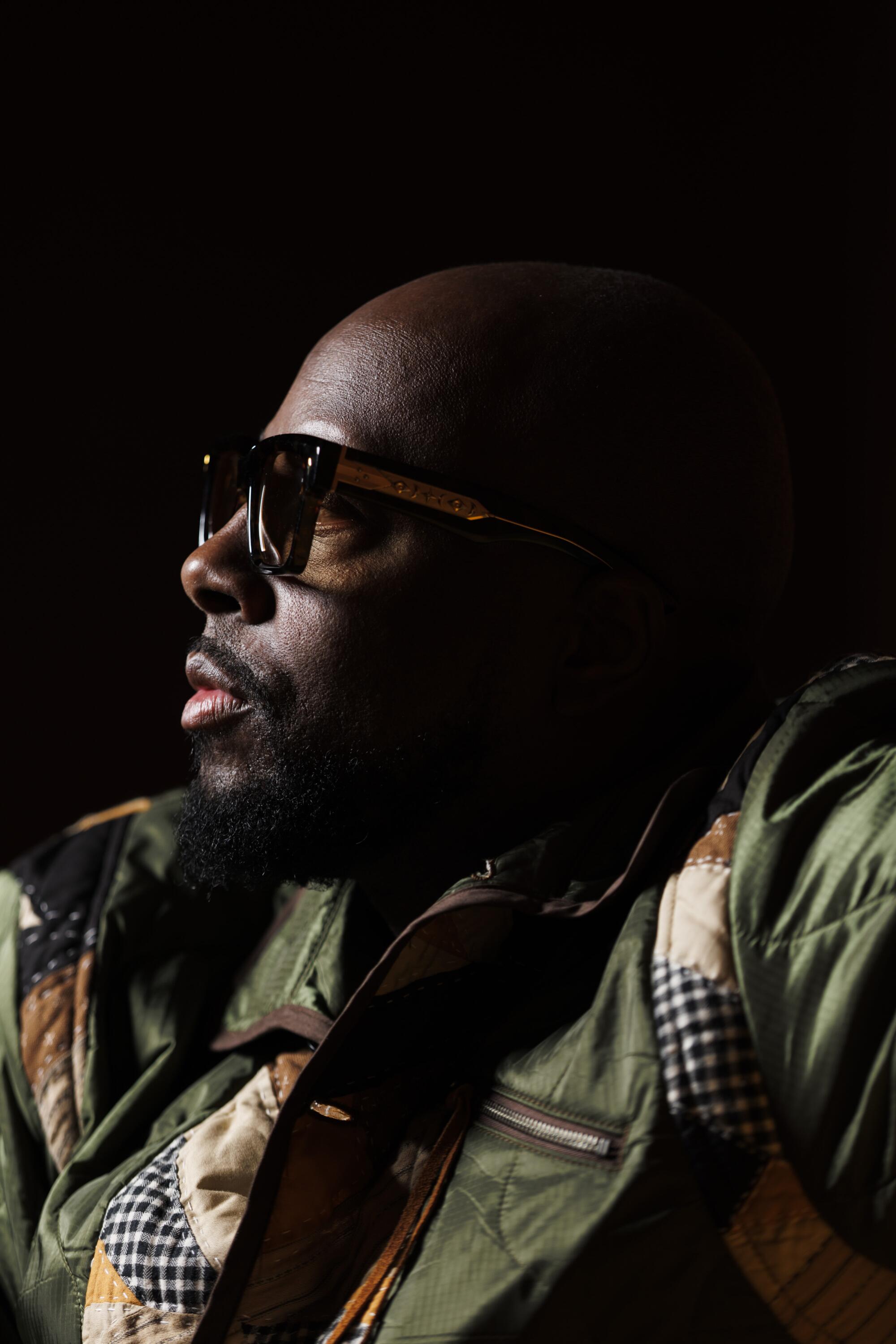 Wyclef Jean sits inside the Blue Note LA before his four-night residency on Saturday, Jan. 17, 2026 in Los Angeles, Calif. 