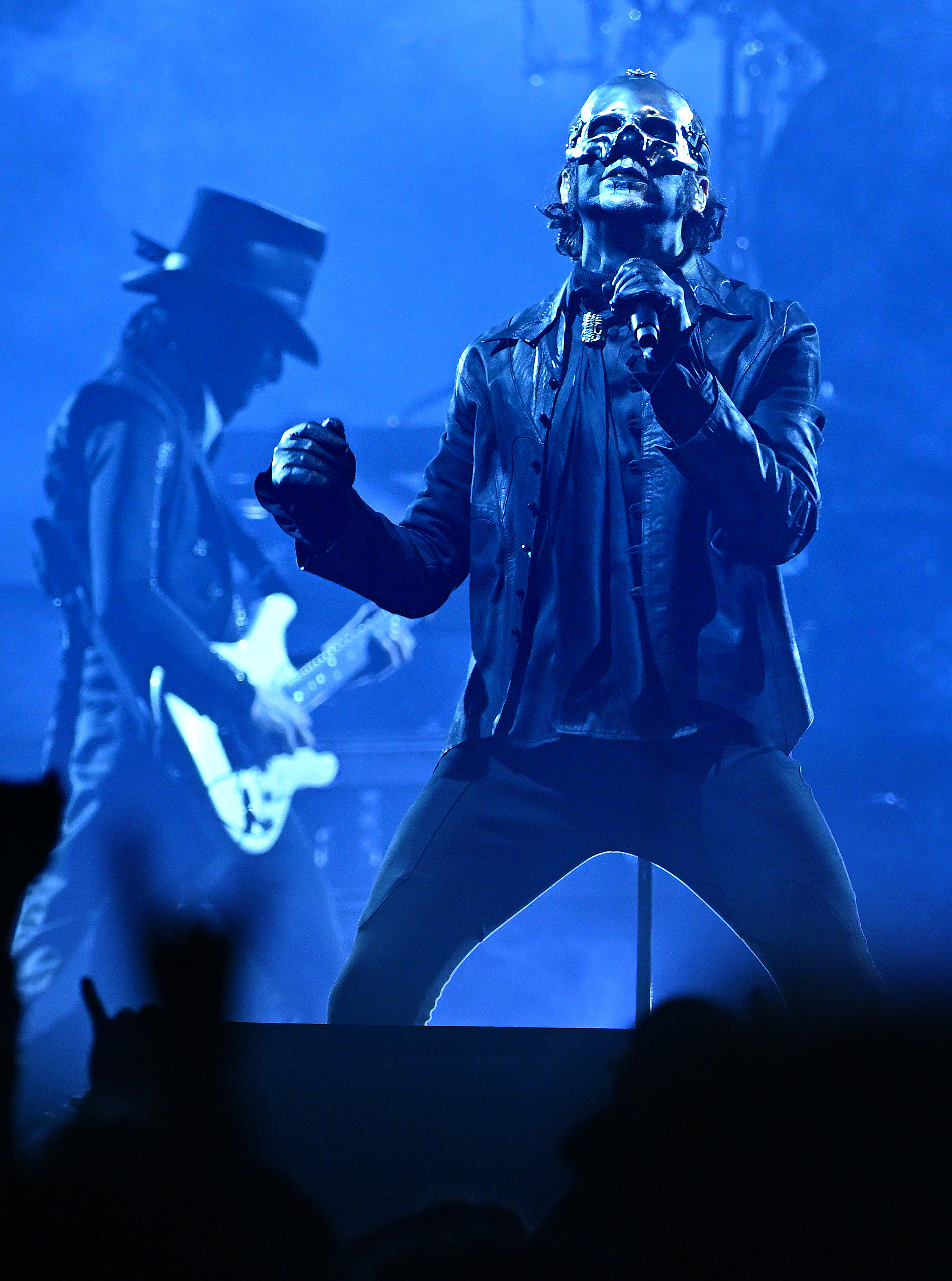 Lead singer Tobias Forge of the Swedish rock band Ghost...