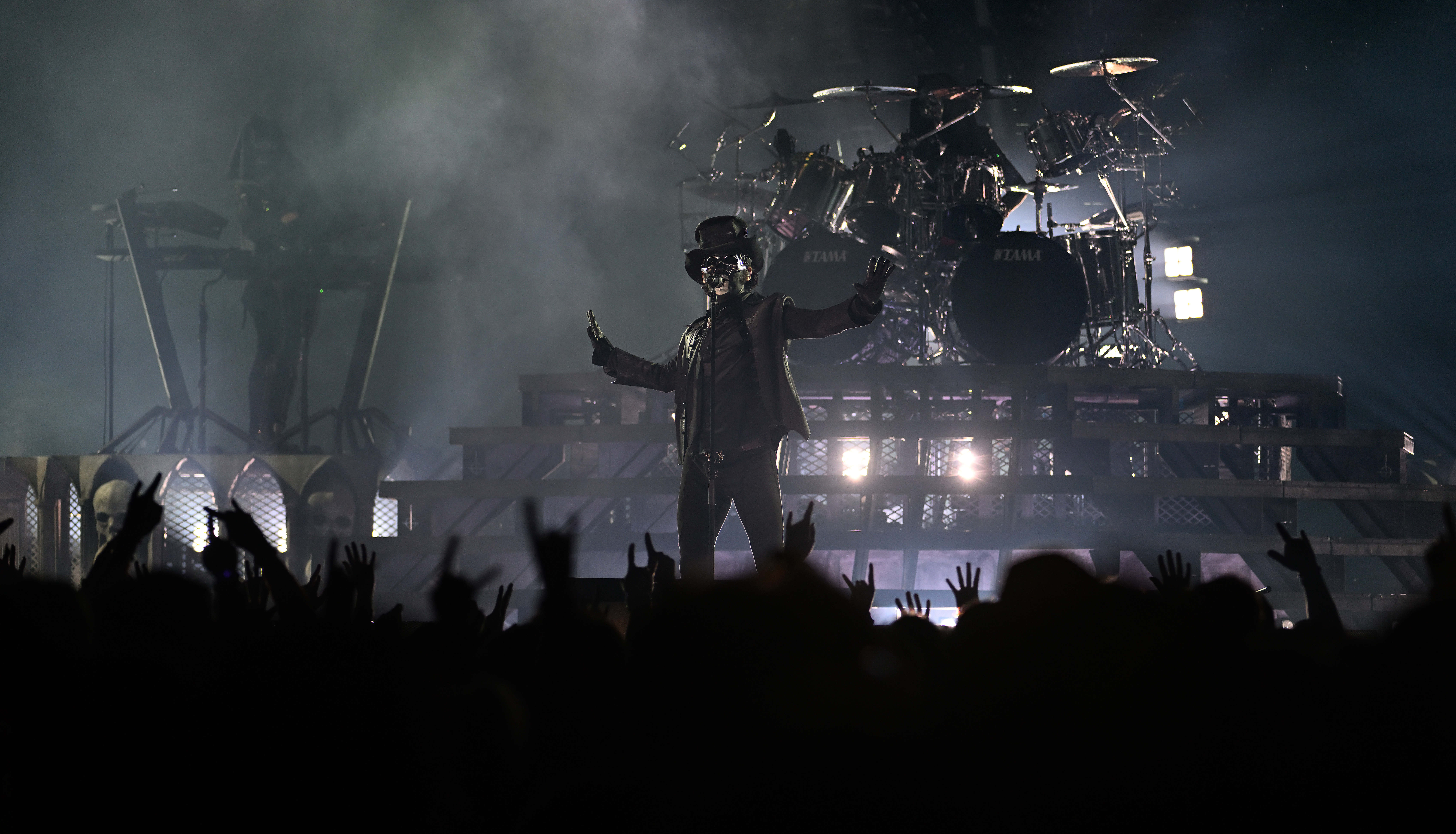 Lead singer Tobias Forge of the Swedish rock band Ghost...
