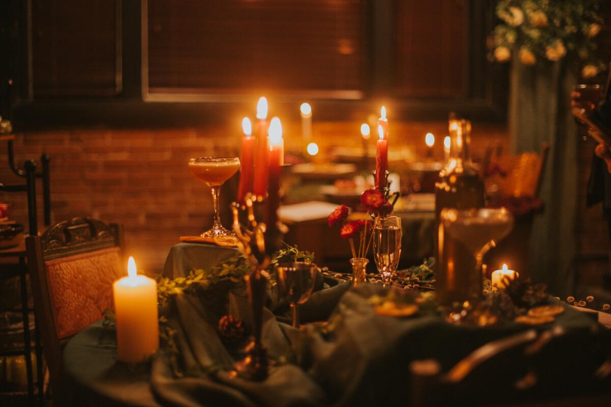 LOS ANGELES, CA -- FEBRUARY, 2026: The spread at The Witch's Cottage in North Hollywood, California on Friday, February 20, 2026. (Jennifer McCord / For The Times)