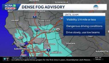 Dense fog advisory on Thursday morning