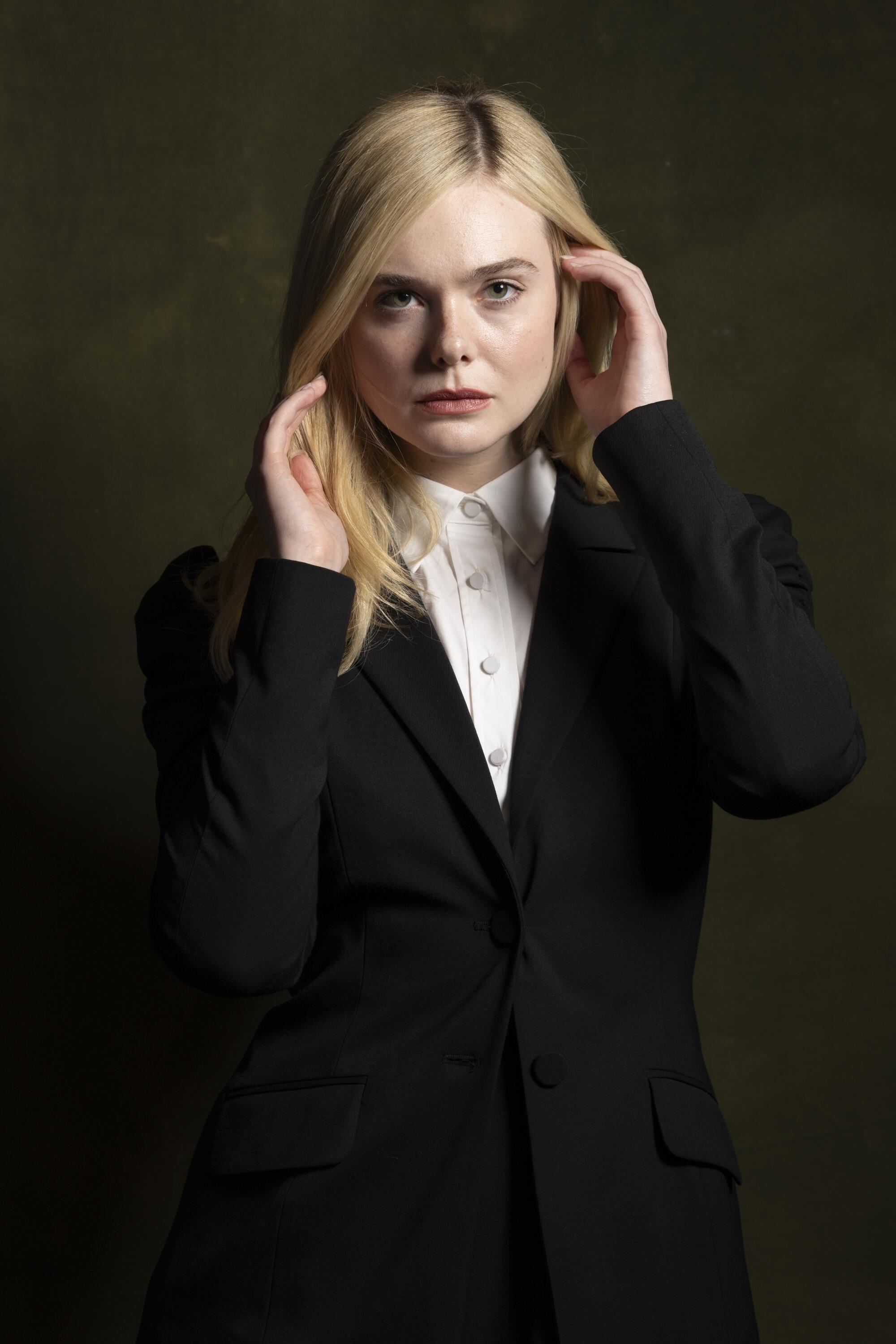 "Sentimental Value" star Elle Fanning, nominated for an Oscar for supporting actress, at the Oscar nominees luncheon.