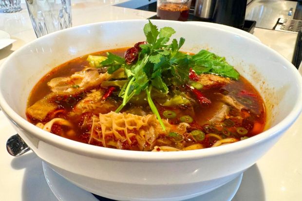 Behold the braised beef noodle soup at QUA. (Photo by Brock Keeling, Orange County Register/SCNG)