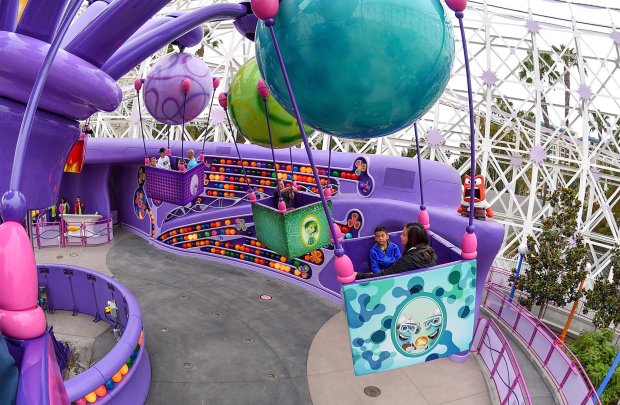 The new Inside Out Emotional Whirlwind ride at Pixar Pier at Disney California Adventure in Anaheim, CA, on Friday, June 28, 2019. The ride is a retheamed version of The Flik's Flyers spinning ride from the former A Bug's Land. (Photo by Jeff Gritchen, Orange County Register/SCNG)