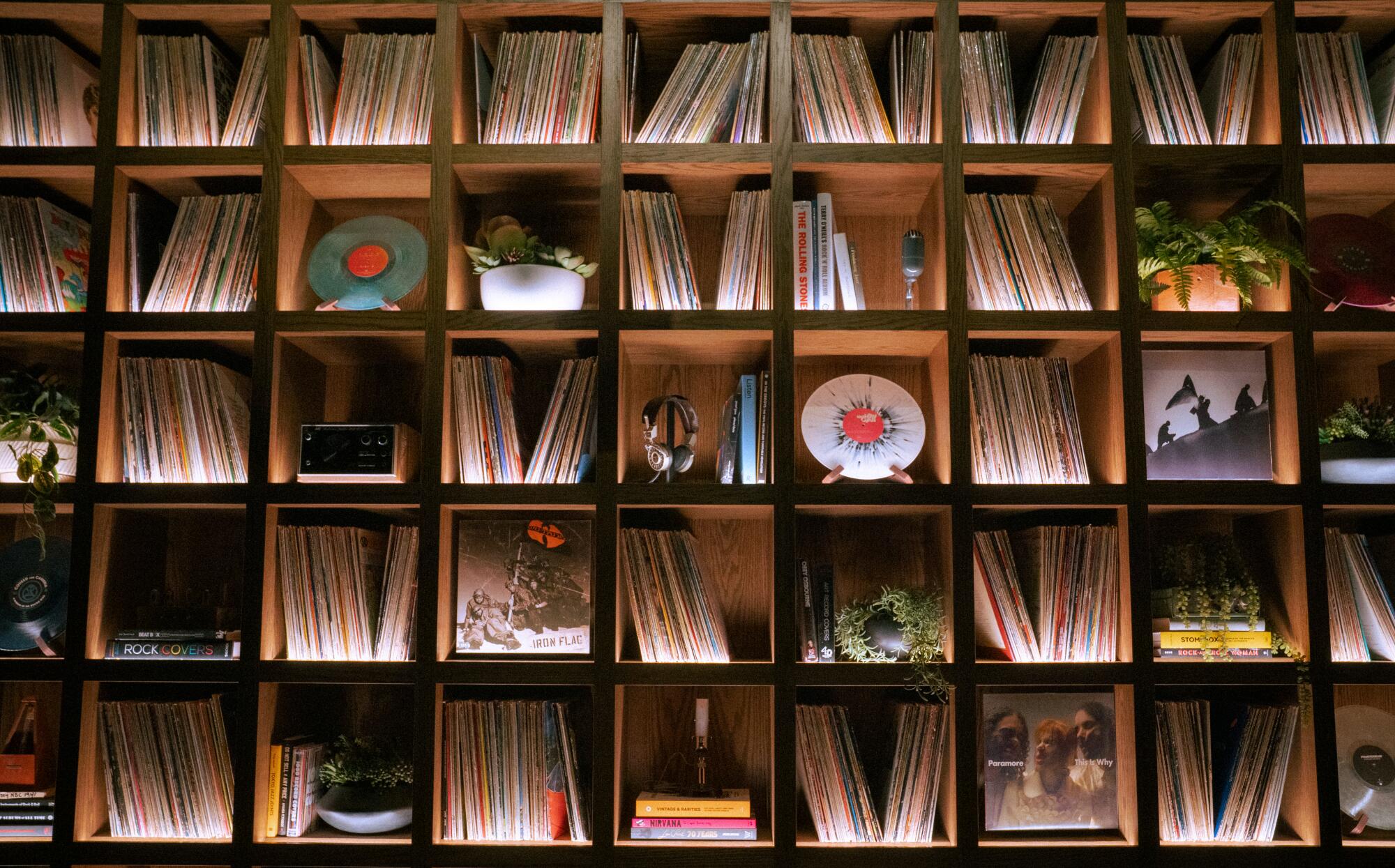 With a name like Vinyl Room, you can expect to see vinyl records everywhere.
