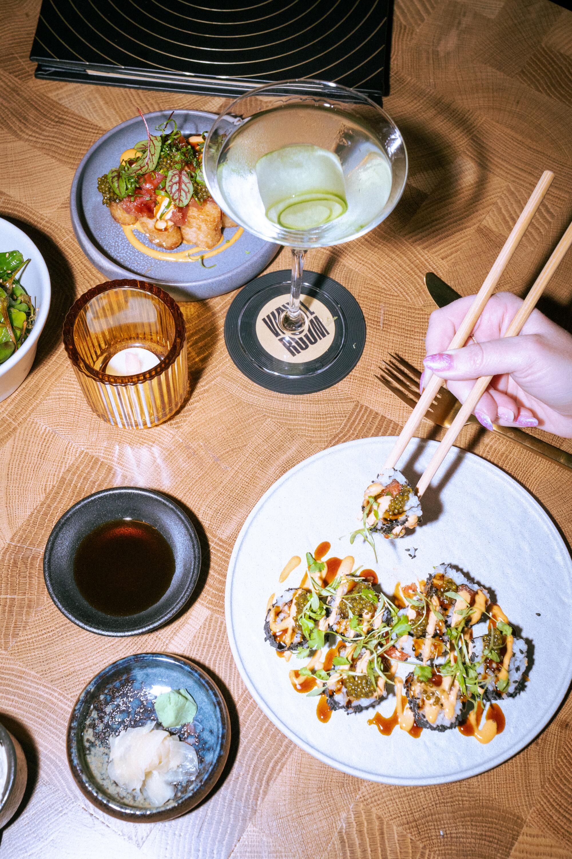 Food served at Vinyl Room in Hollywood. 