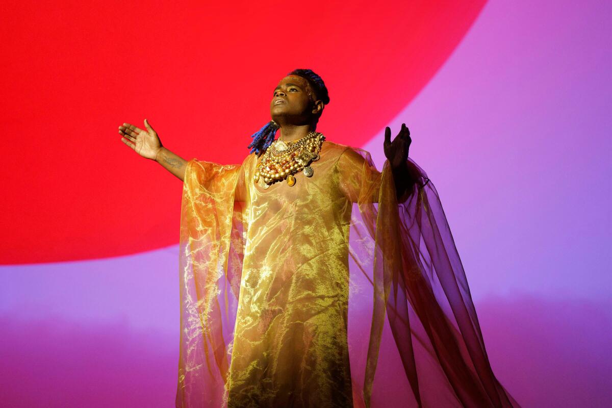 John Holiday in the title role of LA Opera's 2026 production of "Akhnaten."