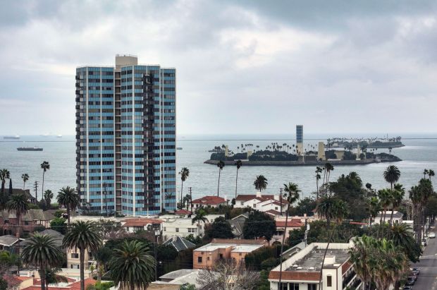 The Galaxy Towers Condominiums in Long Beach, CA, on Tuesday, February 10, 2026. The 260-foot tall, 20-story building opened in 1967 along Ocean Boulevard in the Bluff Park neighborhood galaxy. (Photo by Jeff Gritchen, Orange County Register/SCNG)