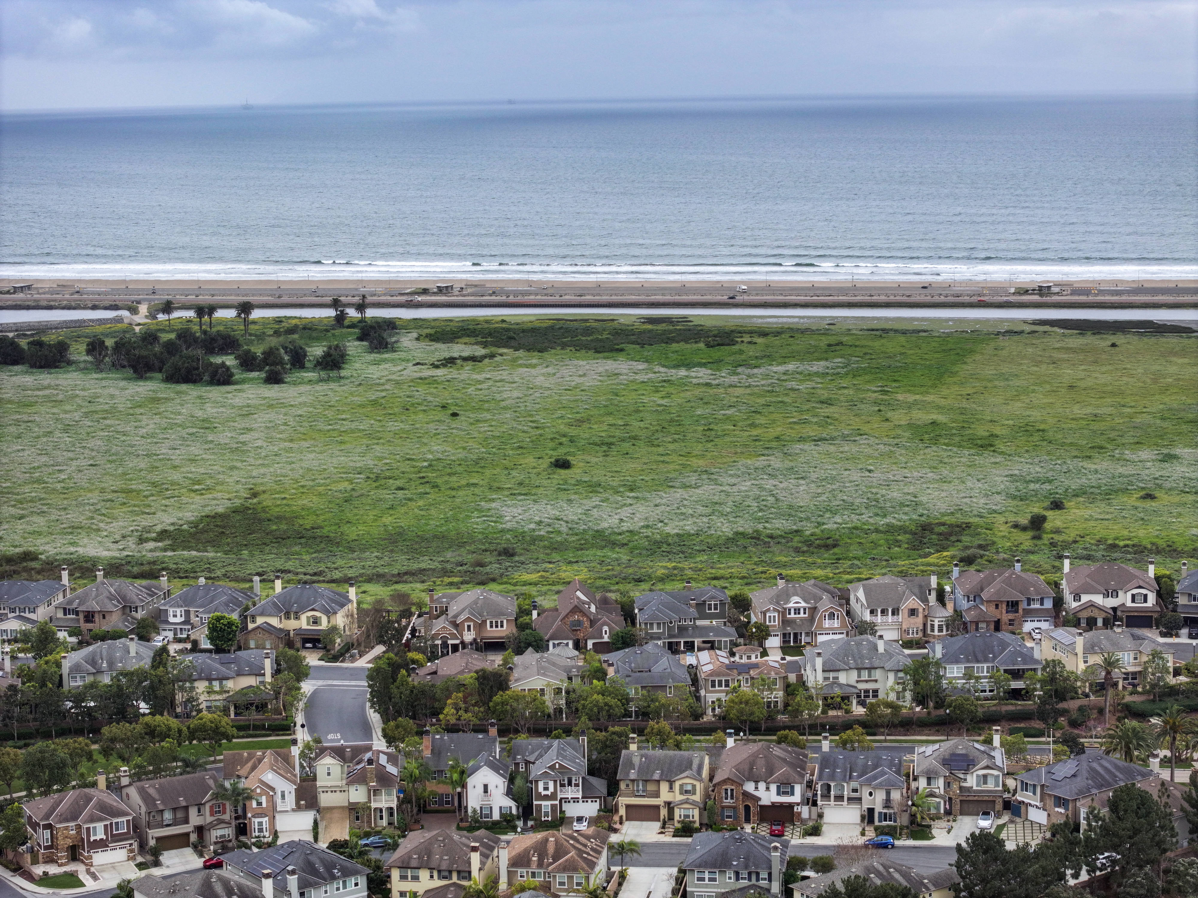 The Brightwater neighborhood near the Bolsa Chica Wetlands in Huntington...