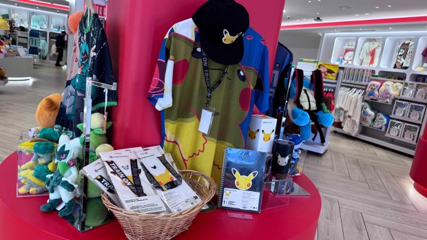 The Pokemon 30th anniversary merchandise available at the NIntendo Store