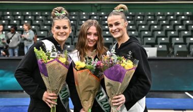 GYMNASTICS SCORES SEASON HIGH TO CLOSE OUT HOME MEETS