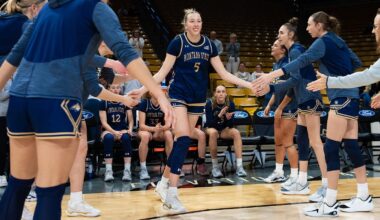 Taylee Chirrick chases loose ball vs PSU