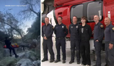 Orange County hiker reunites with first responders who saved him after fall in high-risk helicopter rescue