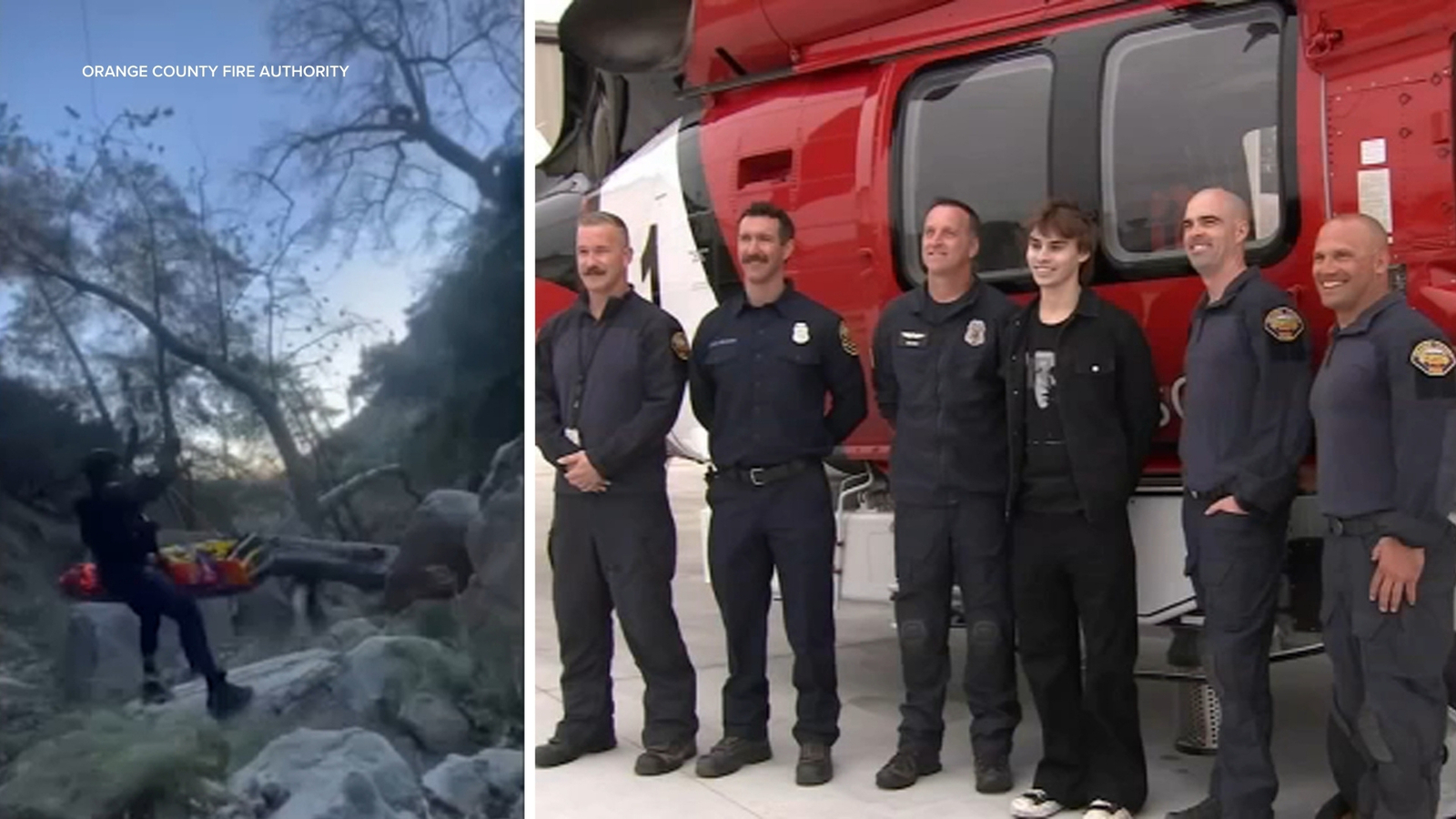 Orange County hiker reunites with first responders who saved him after fall in high-risk helicopter rescue